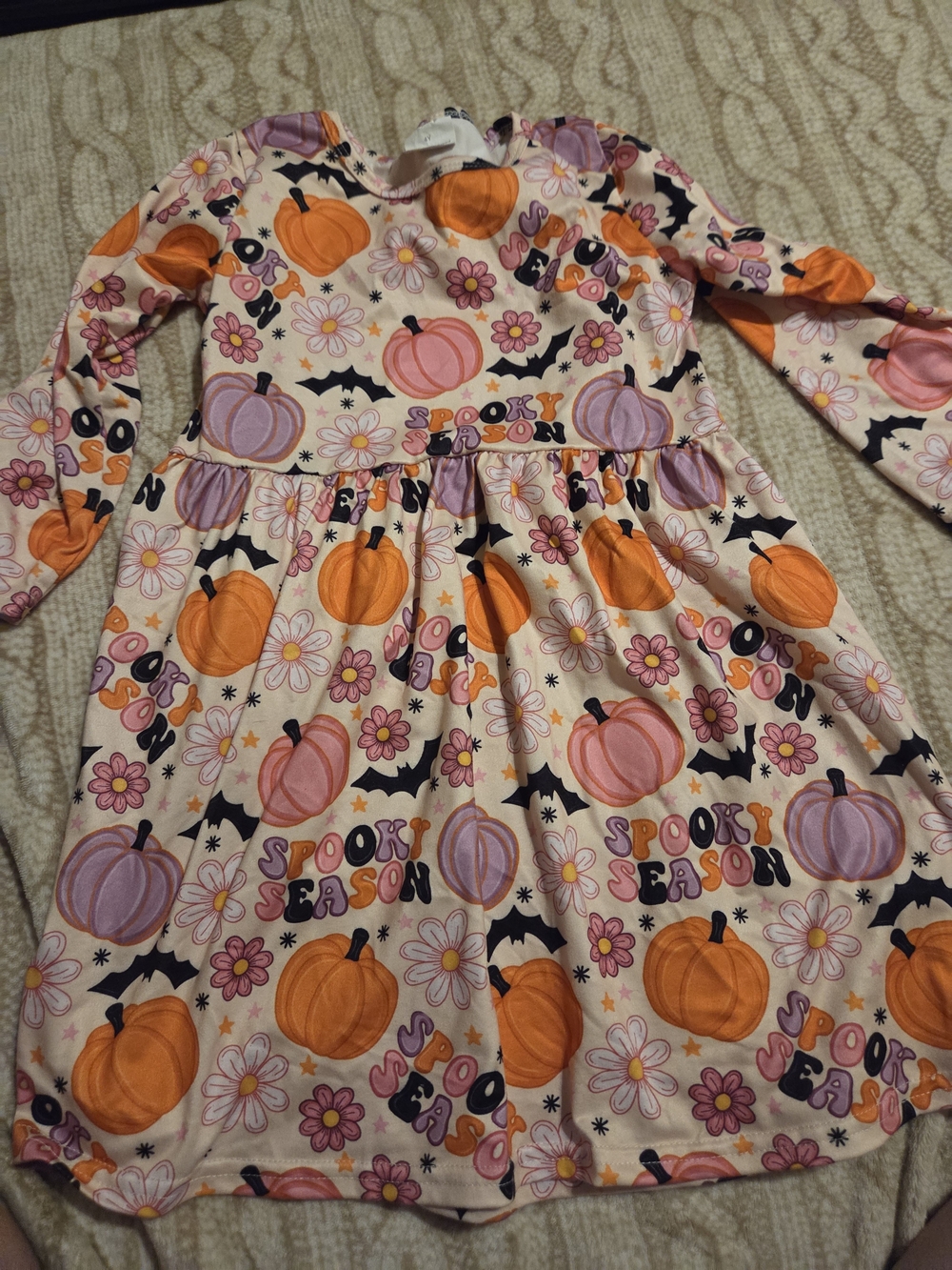 Spooky Season Pink & Orange Pumpkin Dress - Kids Dress